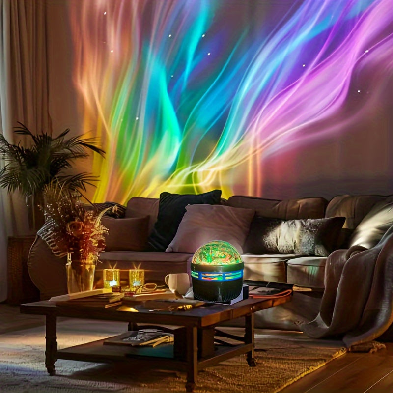 Celestia | Aurora LED Sfeerverlichting RGB Afstandsbediening – Sterrenhemel Projector voor Slaapkamer, Woondecoratie & Ontspanning