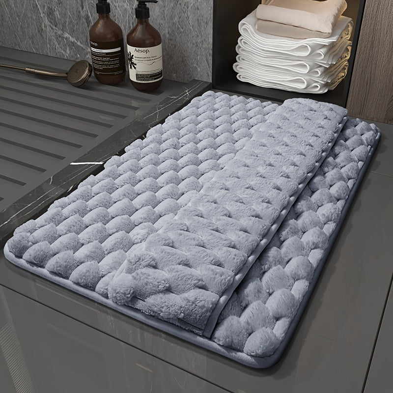 FluffMat | Pluche badmat met lang haar – antislip, traagschuim