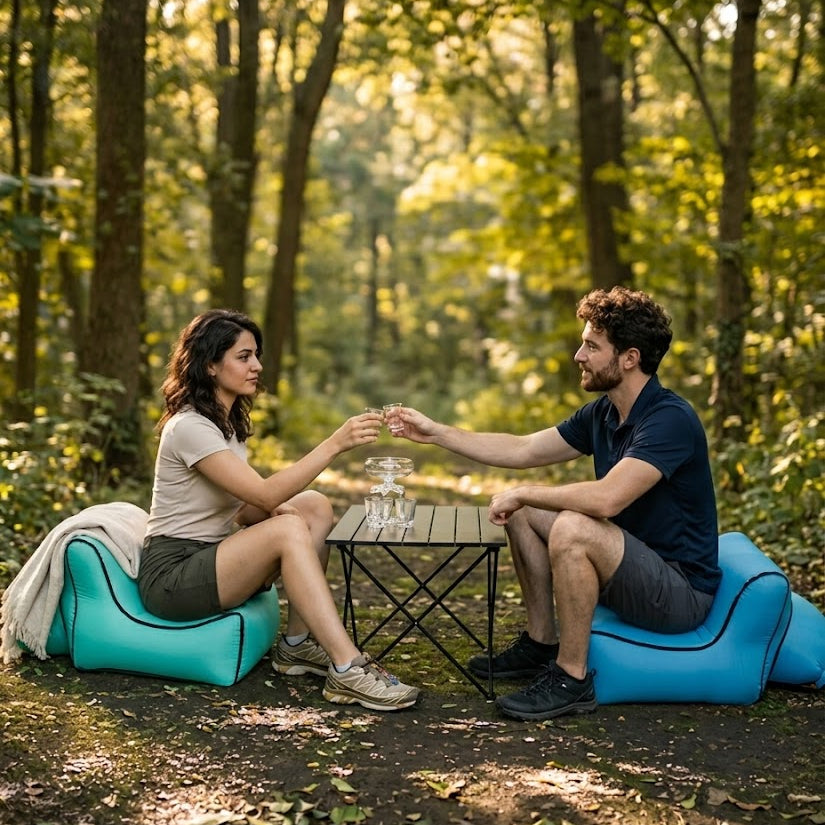 GoLounge | Draagbare Opblaasbare Lounge Stoel – Snel op te blazen Mini Sofa, Lichtgewicht Reistoel