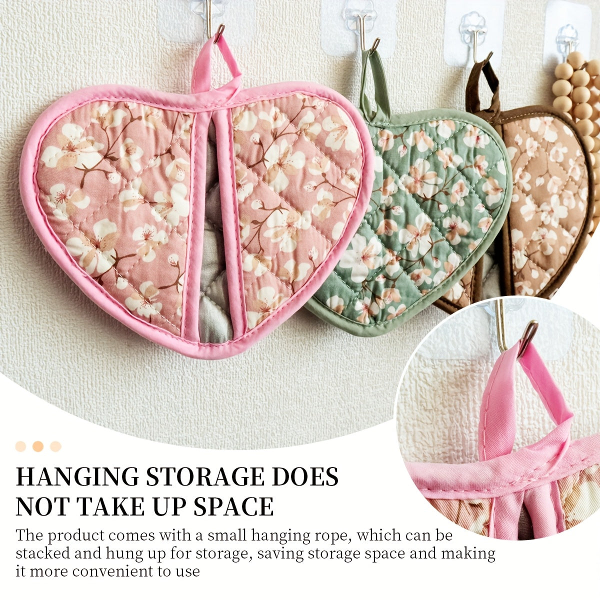 GripHeart | 2-pack hittebestendige pannenlappen in hartvorm – dikke keukenpads voor hete pannen en ovengebruik