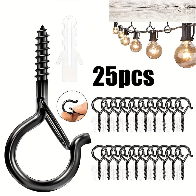 LockHook | Zware Q-haken met veiligheidsslot - Gemakkelijk los te maken ophanghaken voor lampen, windgongs, vogelvoederhuisjes
