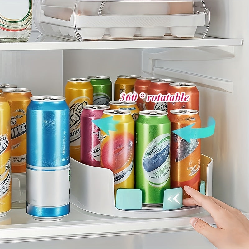 TurnTray | 360° Draaibaar Koelkast Organisatietray – Ruimtebesparend Afneembaar Koelkast Opbergrek