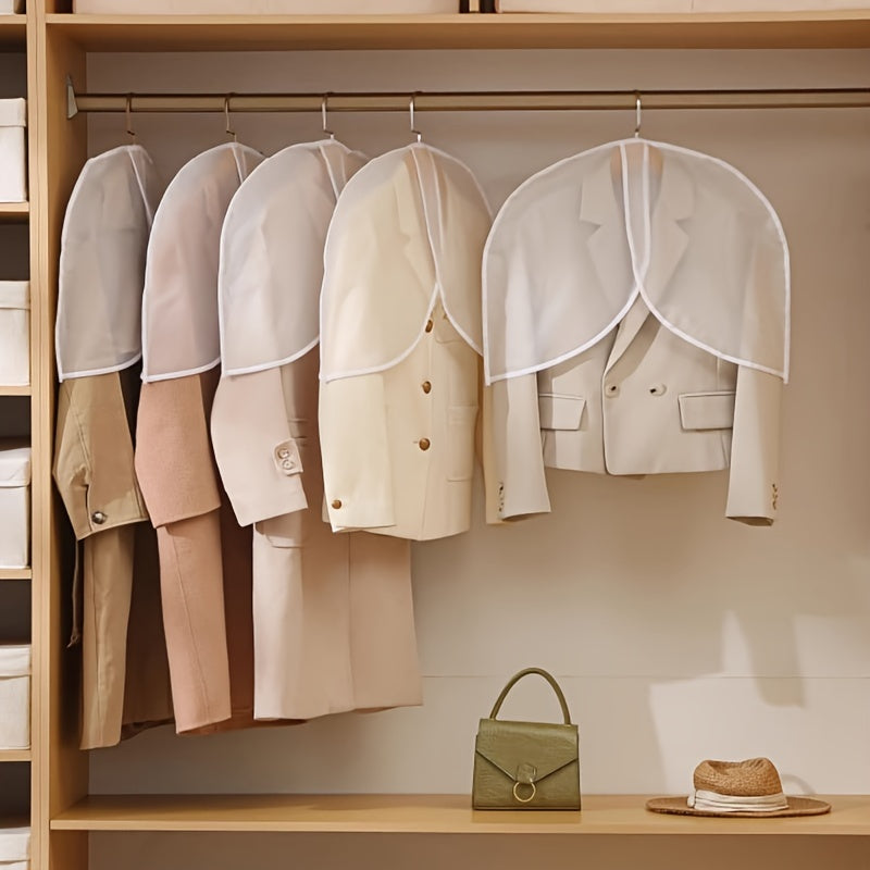 ProtecWear | 10 stuks witte PVC-kledinghoezen – Ademende, doorschijnende stofhoezen voor jassen en pakken