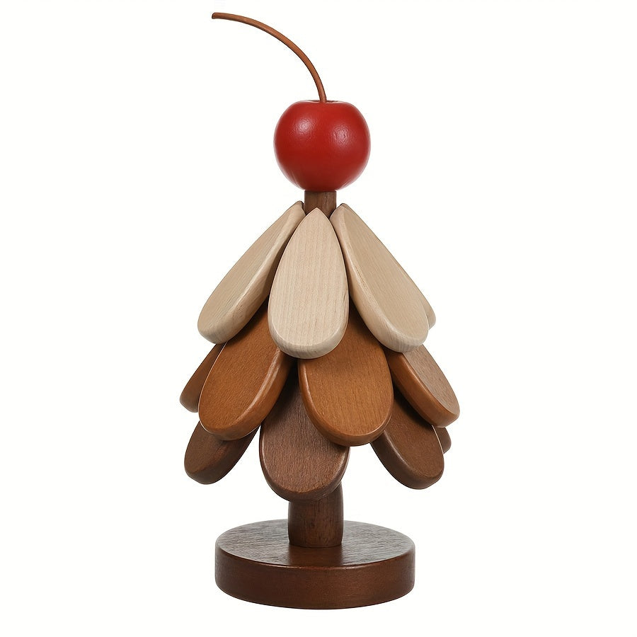 FestivCoast | Houten kerstboom onderzetters met standaard – 3 stuks, creatief boomvormig, hittebestendig