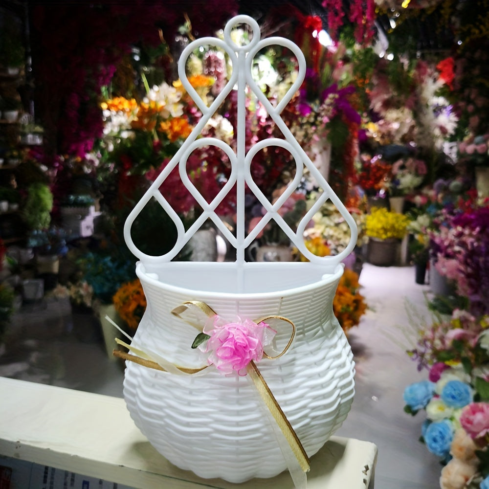 WallBlossom | Set van 2 Wandbloempotten – Decoratieve Kunststof Plantenbakken voor Binnen en Buiten