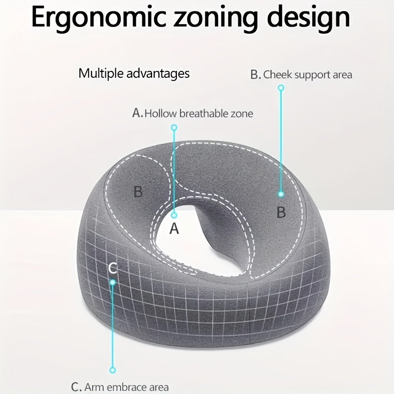 BeautyRest | Ergonomisch O/U-vormig gezichts kussen – Spa & Salon massage kussen, nek- en gezichtssteun