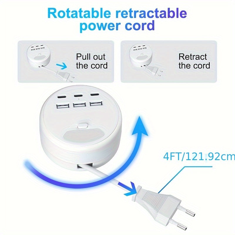 PlugMate | Multifunctionele stekkerdoos & USB-oplader – verlengsnoer van 1,2 m