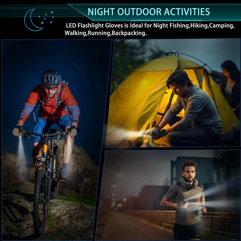 LightGlove | LED-zaklamp handschoenen – handsfree werklamp, waterdichte vingerlampen