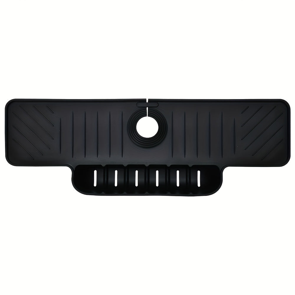 DryFlow | Siliconen Spatbescherming voor de Kraan & Gootsteenorganizer – Antislip Afvoertray