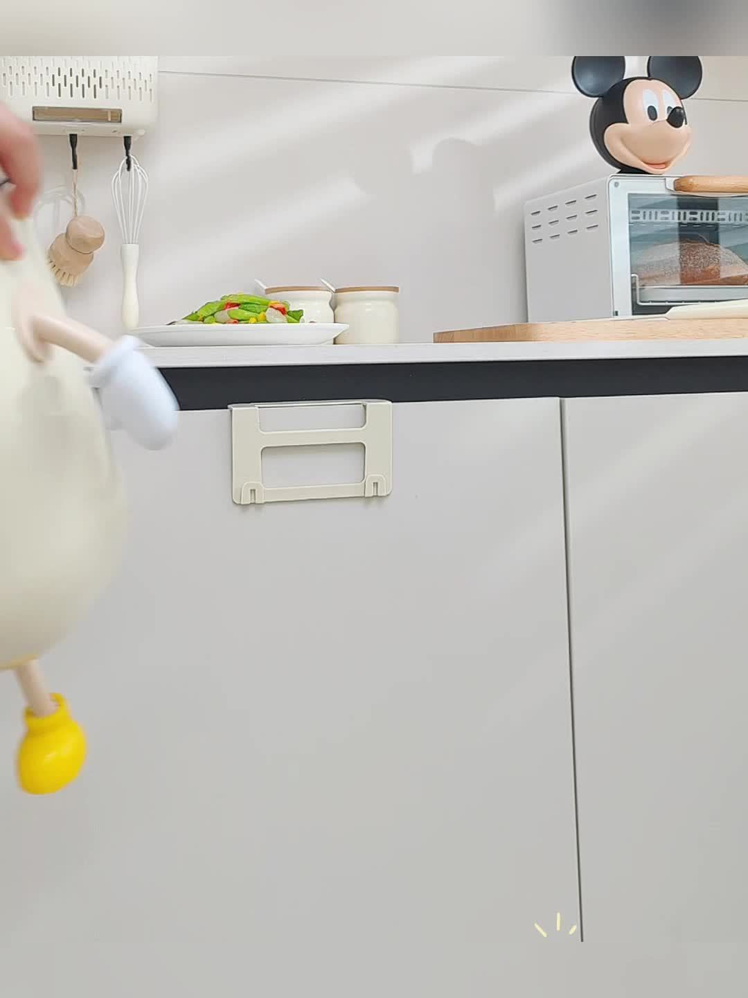 HappyBin | Stijlvolle afvalbak en opbergmand voor aan de muur, lekvrij, grote opening, cartoonontwerp