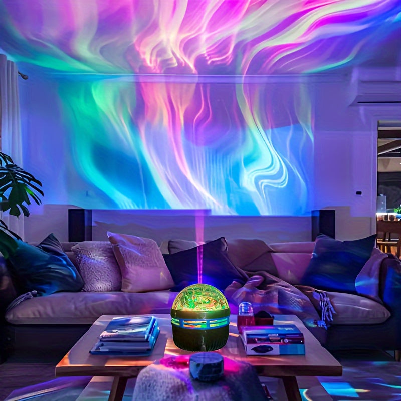 Celestia | Aurora LED Sfeerverlichting RGB Afstandsbediening – Sterrenhemel Projector voor Slaapkamer, Woondecoratie & Ontspanning