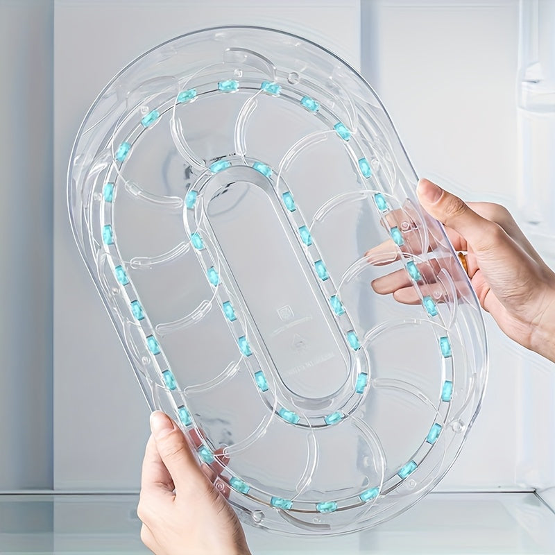 TurnTray | 360° Draaibaar Koelkast Organisatietray – Ruimtebesparend Afneembaar Koelkast Opbergrek