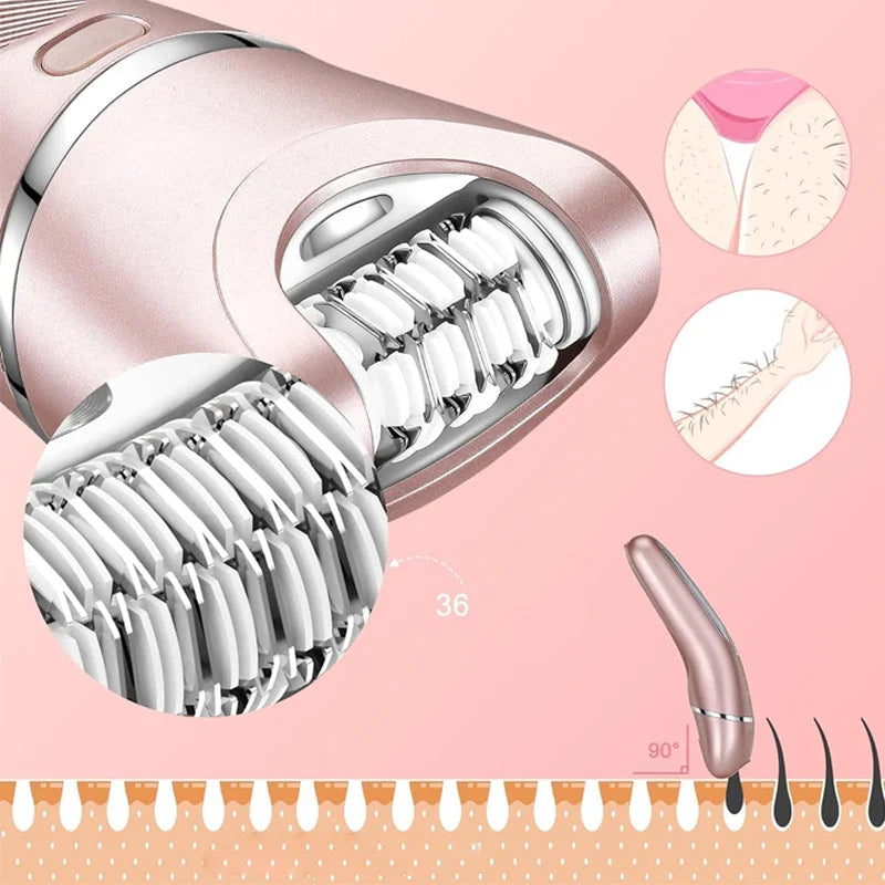SkinGlide | 3-in-1 waterdichte elektrische scheerapparaat voor vrouwen – gezichts-, lichaams- en bikinilijnontharing