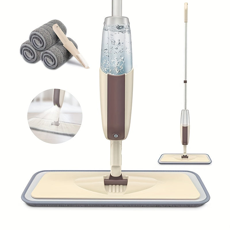 RevoMop | Herbruikbare Microvezel Spray Mop - Moeiteloos vloeren reinigen, roterende mop met herbruikbare pads