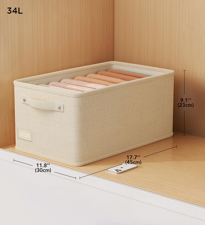 WardroBox | Opvouwbare kledingopbergdoos – Grote stoffen organizer voor beddengoed, kast en kledingkast