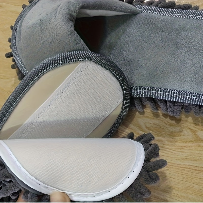 SoleSweep | Microvezel Mop Slippers met Verwijderbare Schoonmaak Pads - Handenvrije vloeren afstoffen glijbanen
