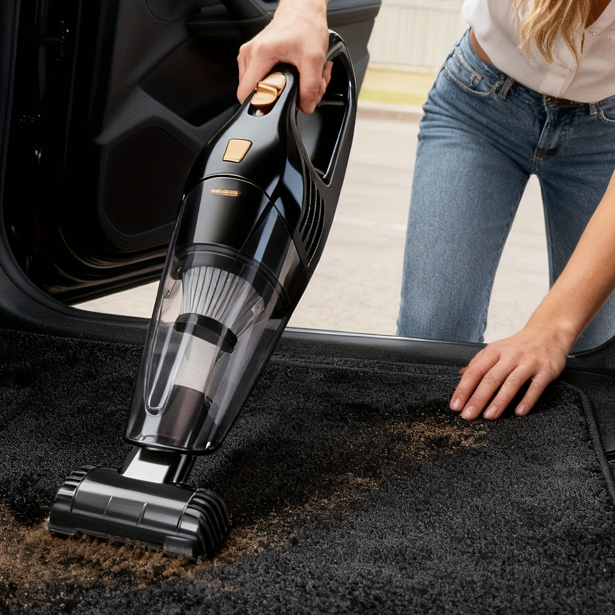 SwiftClean | Draadloze handstofzuiger – 4 kPa sterke zuigkracht, draagbare mini-USB-steelstofzuiger