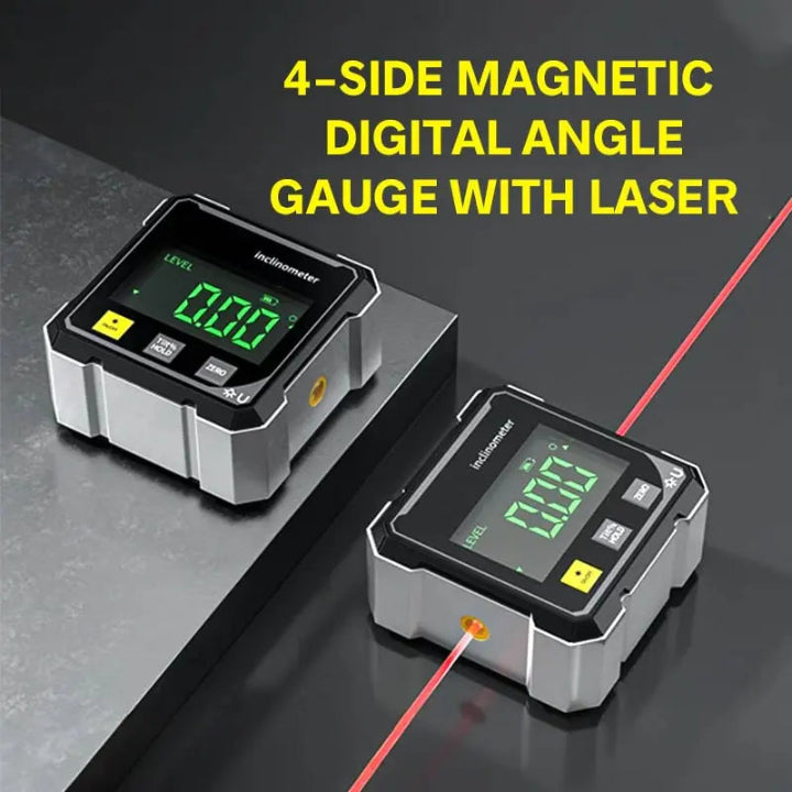 MagniLevel | Magnetische digitale hoekmeter – laser, nauwkeurig en sterke grip