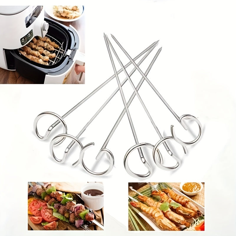 AirGrill | 10-stuks Roestvrijstalen Spiesen voor Air Fryer & Oven, Verticale BBQ Grillnaalden