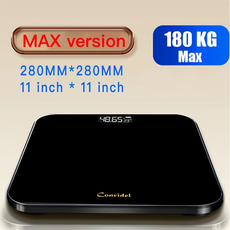 SmartWeigh | Elektronische Badkamerschaal met Hoge Precisie – LED Display, Temperatuurweergave