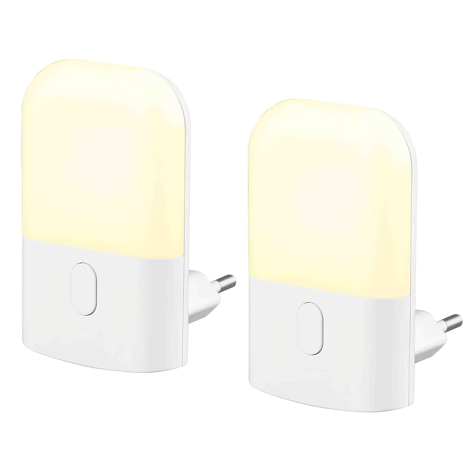 NightGlow | Plug-in LED nachtlampje, Mini warm wit licht met instelbare helderheid