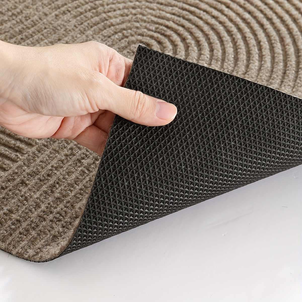 DoorMate| Antislip Laagprofiel Deurmat - Geometrisch Patroon Entree Deken, Binnen Buiten