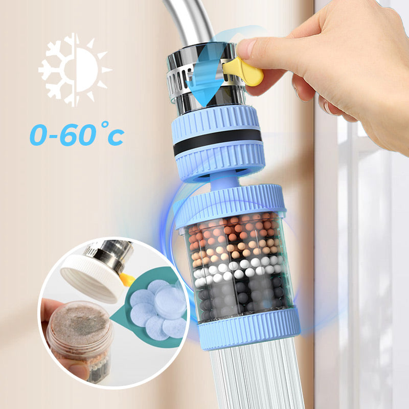 FlowPure | Waterfilter voor kraan – Op de kraan te monteren zuiveringsapparaat, spatwaterdicht