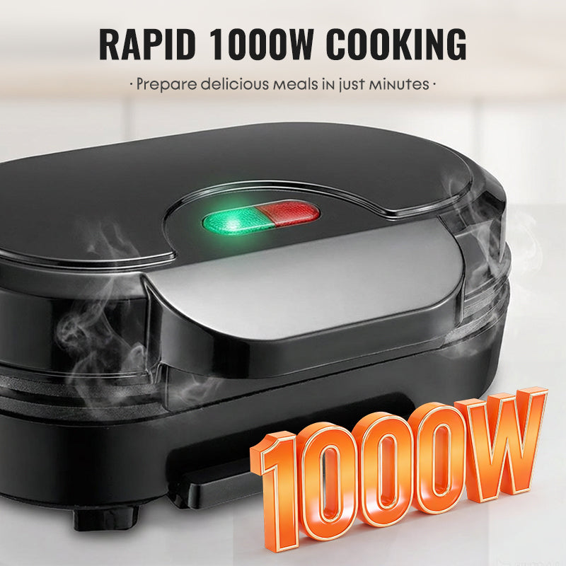 BreakfastPro | Elektrische Dubbele Ontbijtmaker – Anti-aanbak Grill, Omelet- & Sandwichmaker