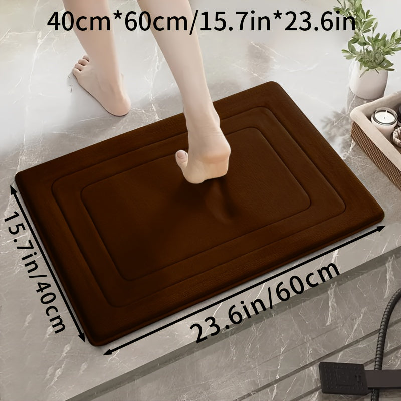 PlushStep | Vintage koraalkleurige fleece badmat – absorberend, antislip, zacht tapijt voor keuken en badkamer