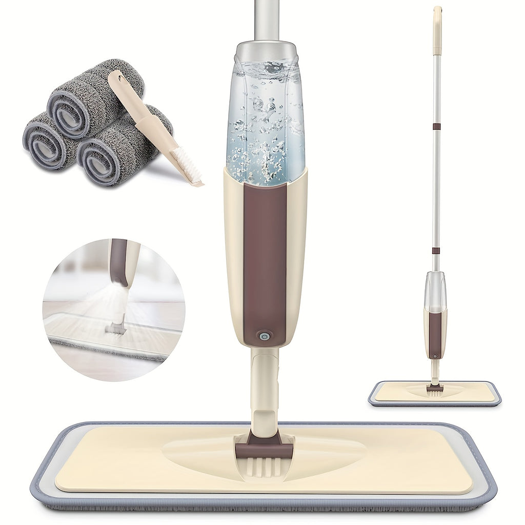 RevoMop | Herbruikbare Microvezel Spray Mop - Moeiteloos vloeren reinigen, roterende mop met herbruikbare pads