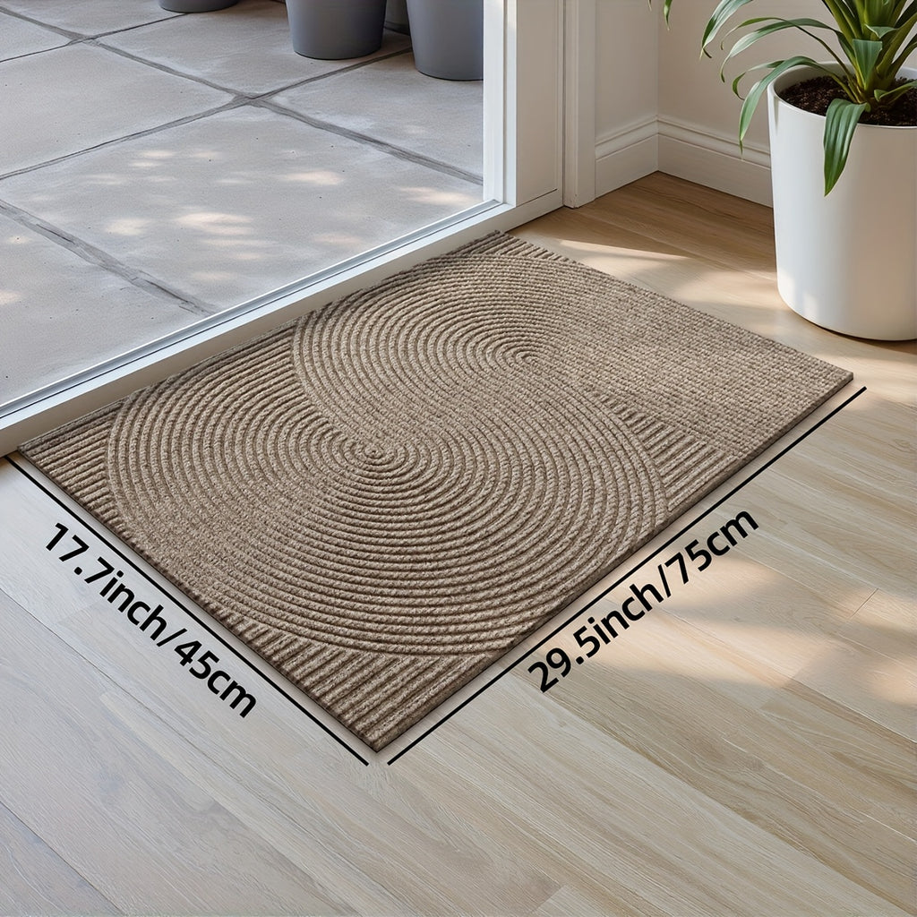 DoorMate| Antislip Laagprofiel Deurmat - Geometrisch Patroon Entree Deken, Binnen Buiten