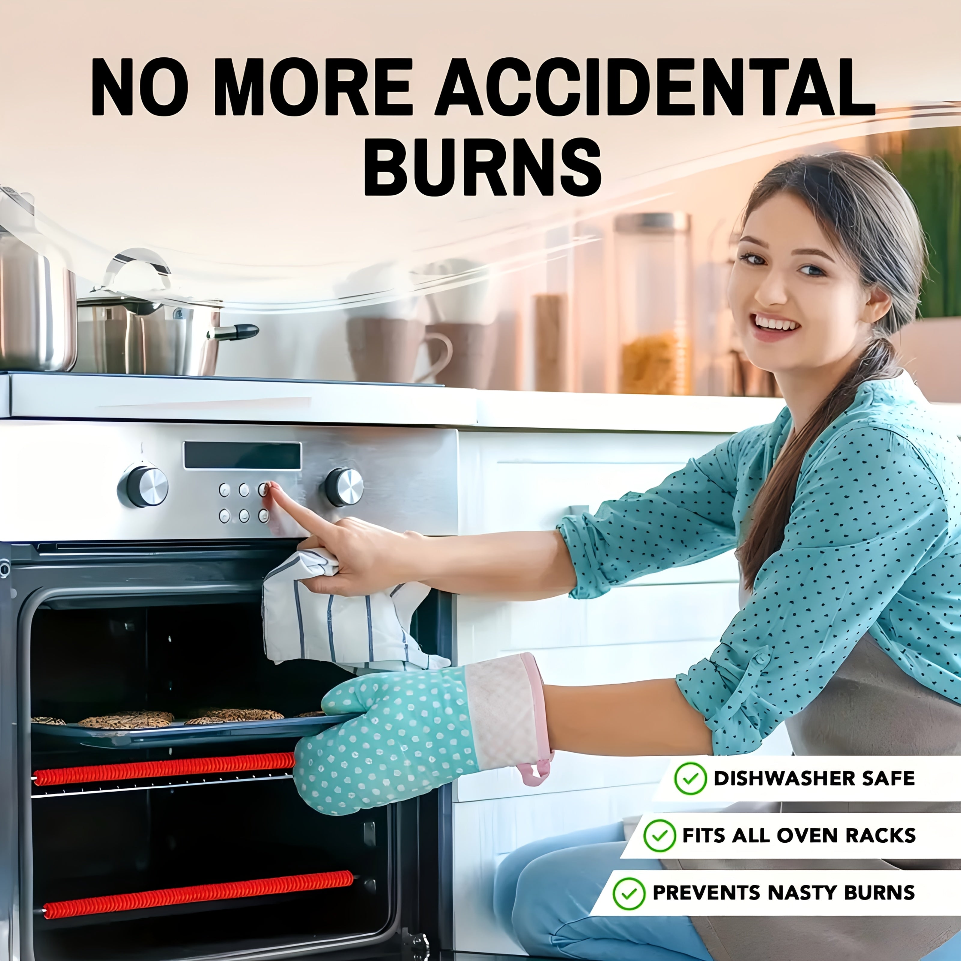OvenGuard | Siliconen Beschermers voor Ovenrek Randen – 2 Stuks, Hittebestendige Oven Veiligheidsbeschermers