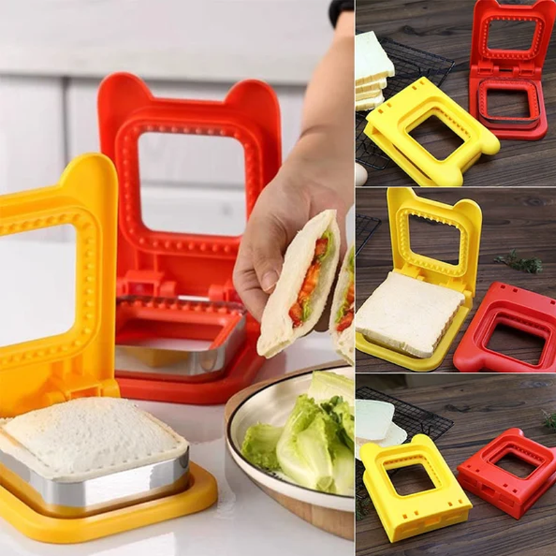 SandwichMate | Sandwich Snijder & Sealer – Roestvrijstalen Snijring, Broodkorstloze Sandwichvorm