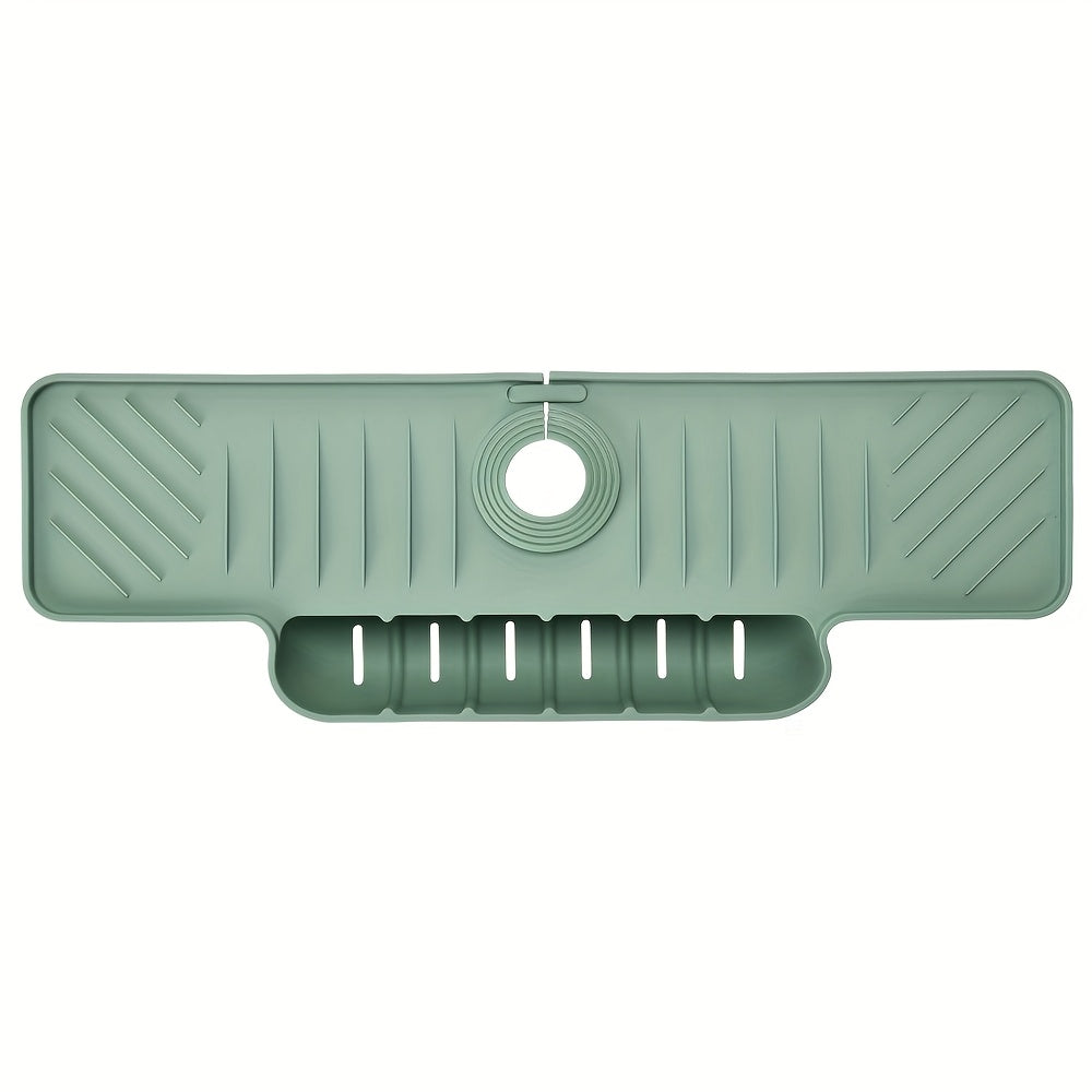 DryFlow | Siliconen Spatbescherming voor de Kraan & Gootsteenorganizer – Antislip Afvoertray