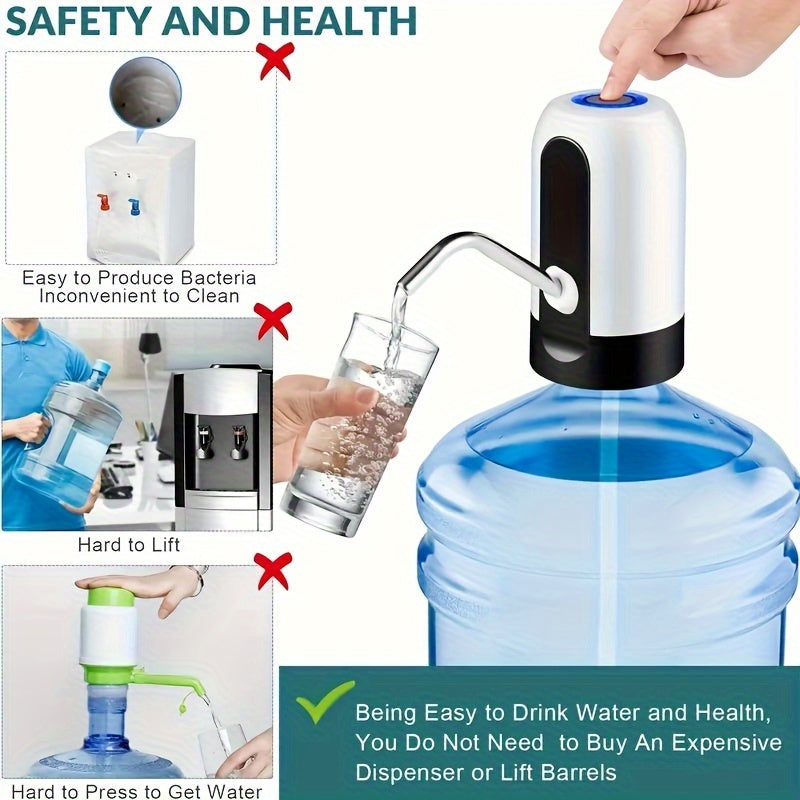 DrinkZap | Elektrische Waterflessenpomp - Automatische USB Oplaadbare Dispenser voor 2-5 Gallon Flessen