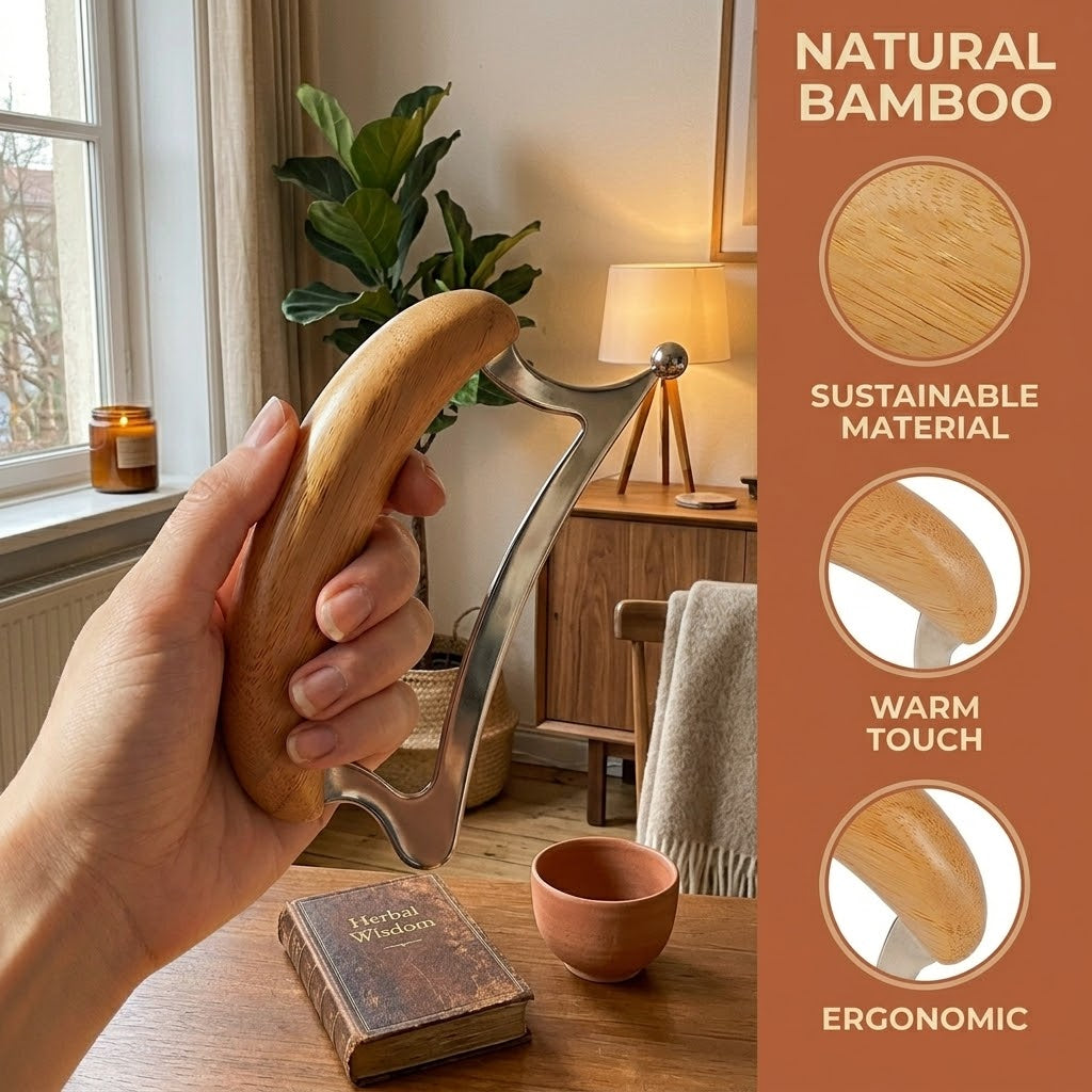 GuaSteel | Roestvrijstalen Gua Sha Lichaamsmassagetool – Lymfedrainage Schraper, Anti-Cellulitis