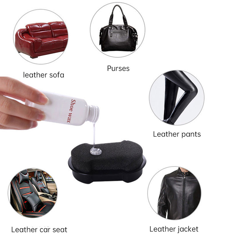 ShinySide | Multifunctionele dubbelzijdige schoenpoets – kleurloze crème en wax