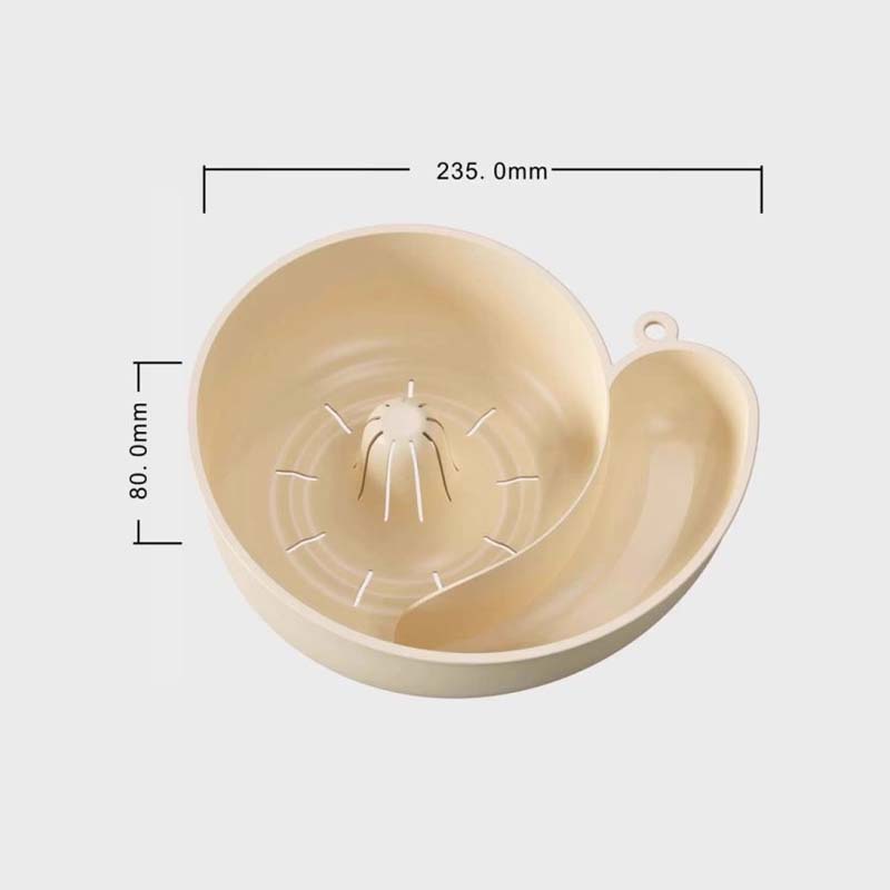 DrainShell | Slakvormige afvoerkorf en zeef voor keukengootsteen