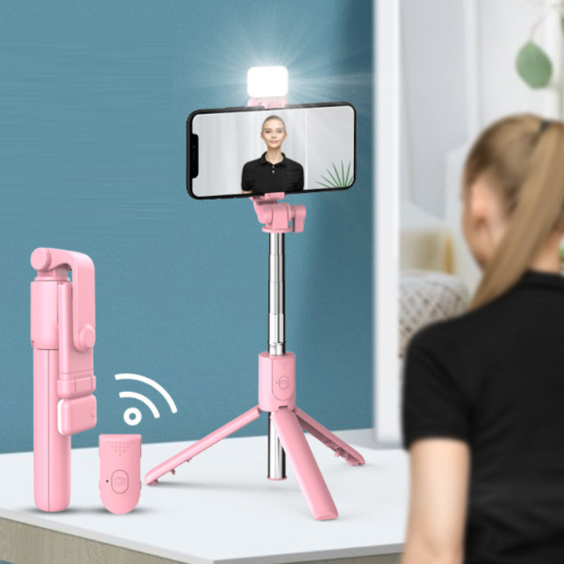 FlickStick | 6-in-1 Selfie Stick met Statief & Licht - Bluetooth Afstandsbediening, Opvouwbaar, Uitschuifbaar