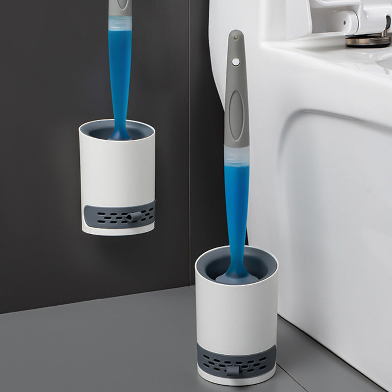 SaniBrush | Siliconen Toiletborstel met Navulbare Dispenserhendel voor Eenvoudige Reiniging & Hygiëne