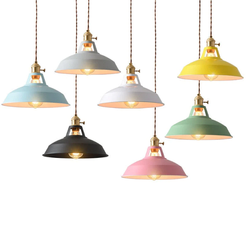 PastelAura | Vintage Pastel Metalen Hanglamp