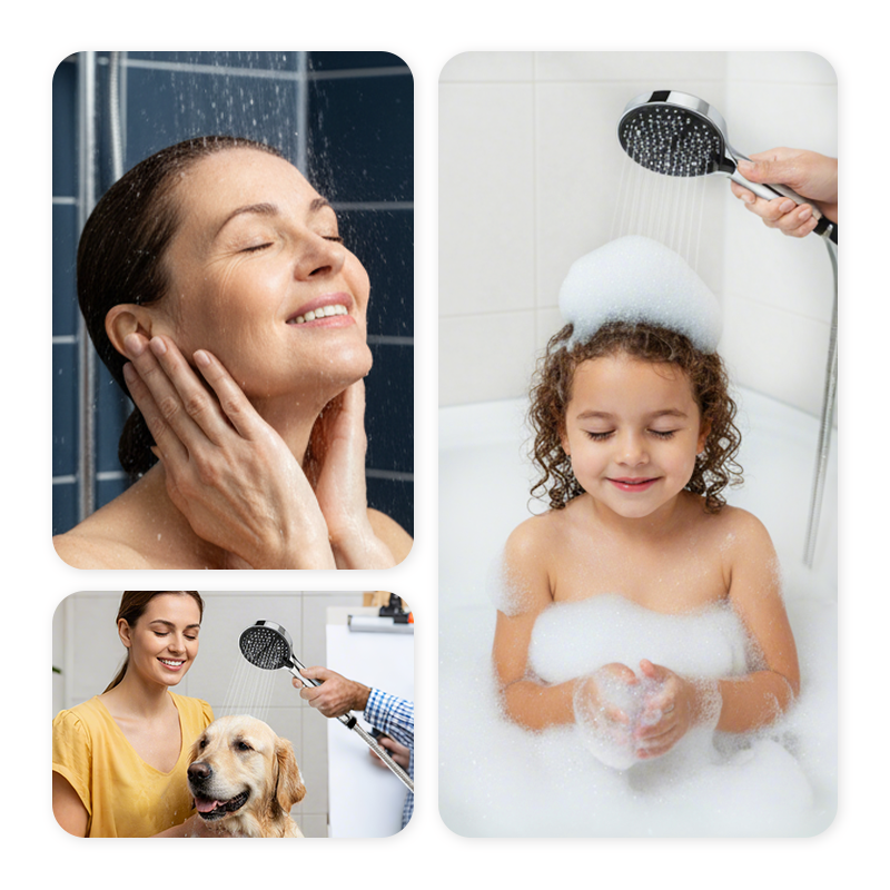 PureStream | Hogedruk regendouchekop, 360° kantelbaar, eenvoudig te reinigen roestvrij staal