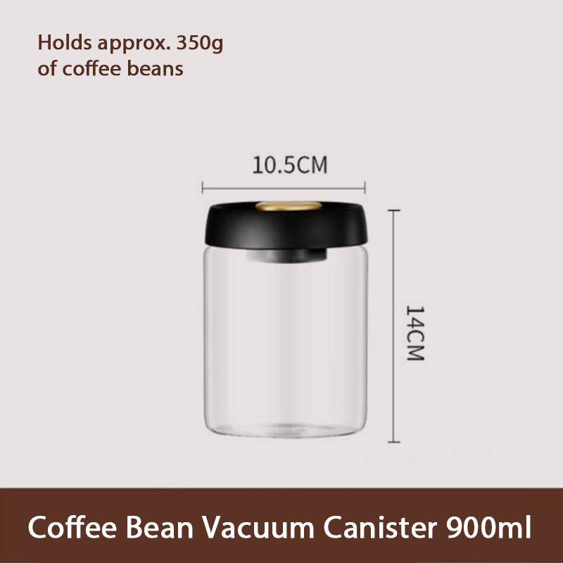 GlassLock | Vacuüm afgesloten glazen bewaarbak – Luchtdichte koffie-, thee- en voedselcontainer,