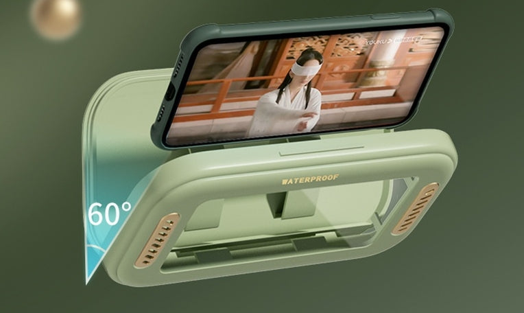 SplashBox | Universele waterdichte telefoonhouder voor douche en badkamer - Muurbevestiging Hoesje