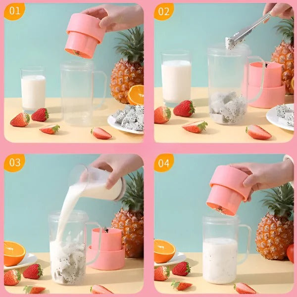 BlendGo | Draagbare USB Blenderbeker – 420ml Smoothies & Shakes, Reisbureauvriendelijk