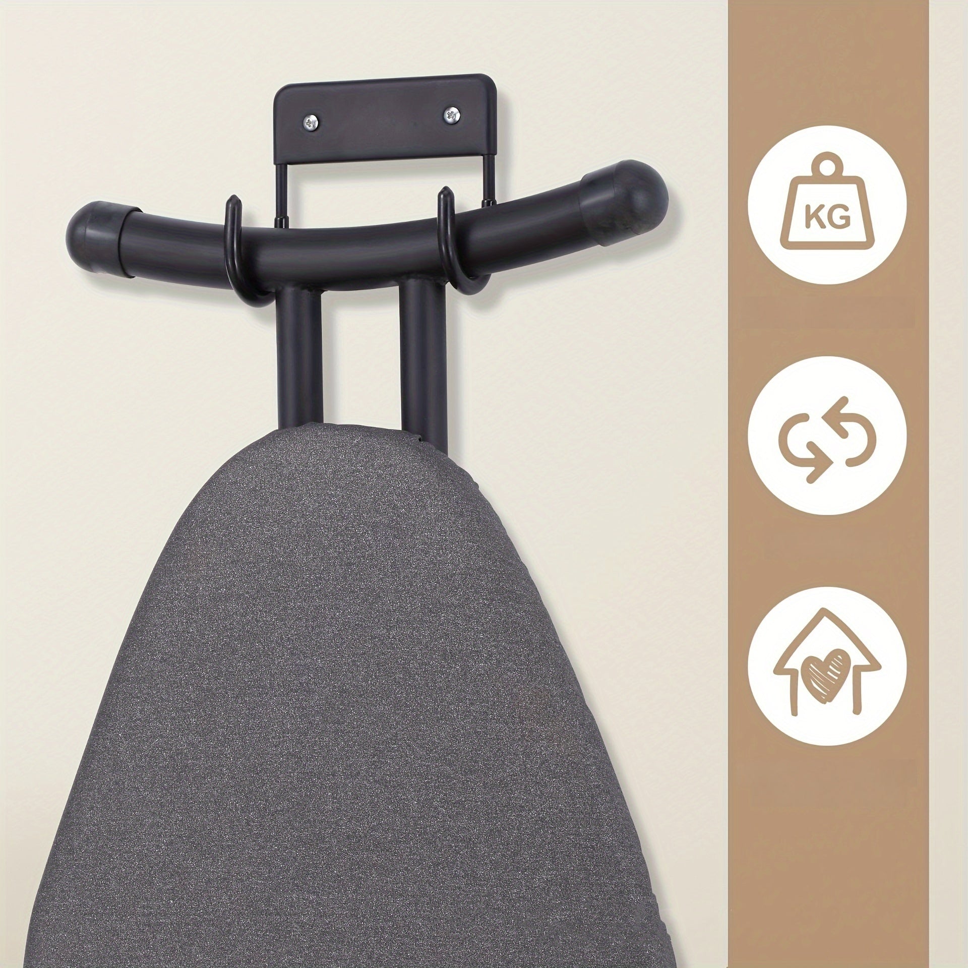 IronHook | RVS Strijkplankhaak & Rekplaat – Duurzame Vervanging voor Strijkplankaccessoires