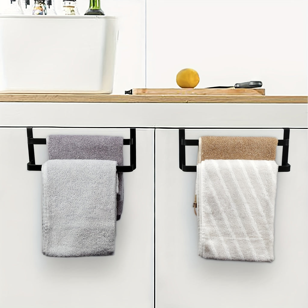 TowelTwin | Dubbele keuken- en badkamerkast handdoekenrek – Over de deur, handdoekhouder