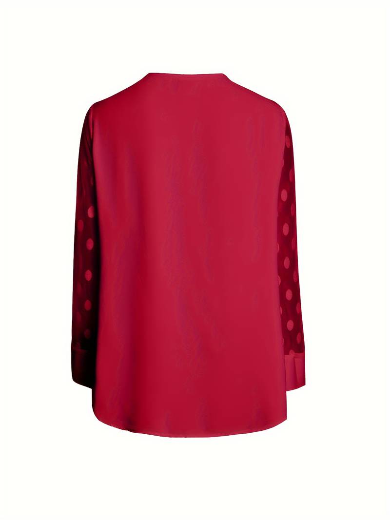 Jenia | Doorzichtige damesblouse – Chique, elegant shirt met lange mouwen van mesh