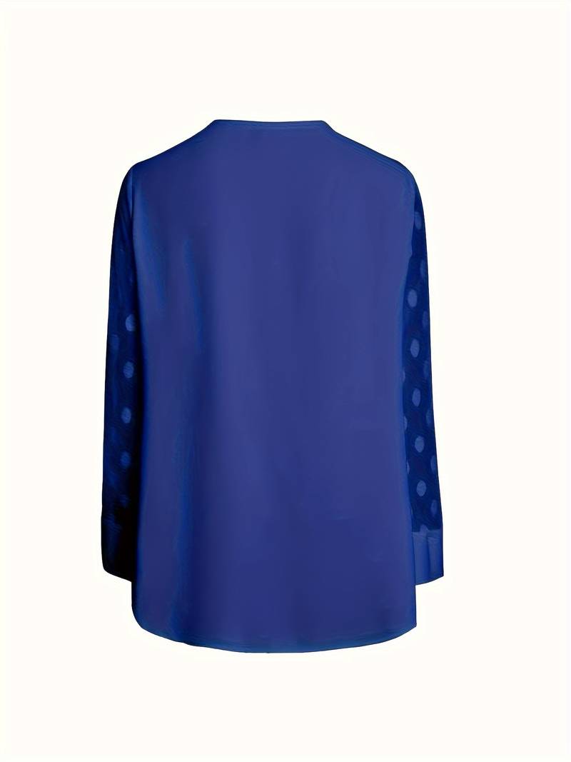 Jenia | Doorzichtige damesblouse – Chique, elegant shirt met lange mouwen van mesh
