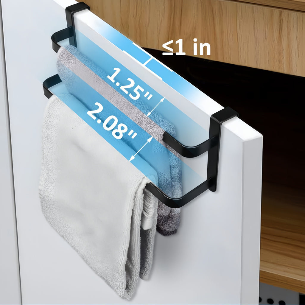 TowelTwin | Dubbele keuken- en badkamerkast handdoekenrek – Over de deur, handdoekhouder